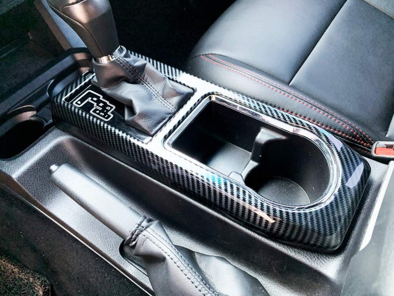 JSTOTRIM Carbon Fiber Look Central Gears Shift Panel Protective Cover molding Trims for Toyota Tacoma 2016-2023 - Image 4